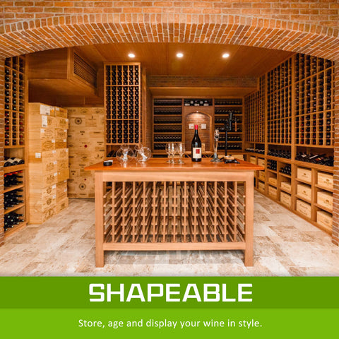 Timber Wine Rack Storage Cellar Organiser 42 Bottle