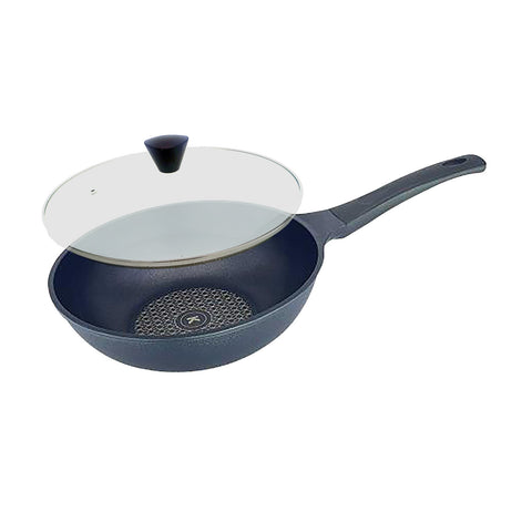 Non-Stick Titanium Coating Wok Pan 26cm + Glass Lid