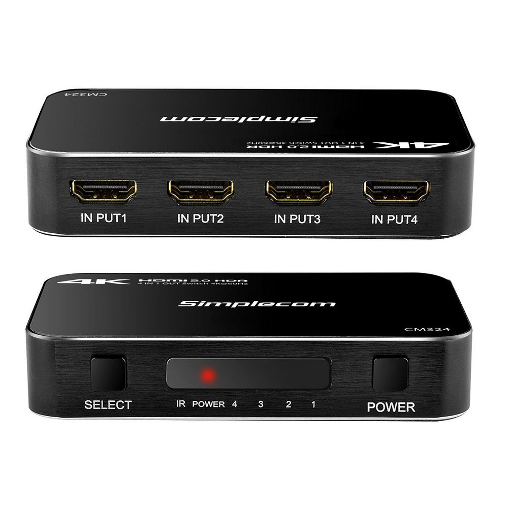 4 Way Hdmi 2.0 Switch With Remote 4 In 1 Out Splitter Hdcp 2.2 4K