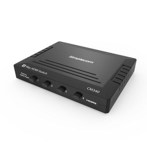 Mechanical 4 Way Manual Push Button Hdmi Switch Box 4 Port 4K