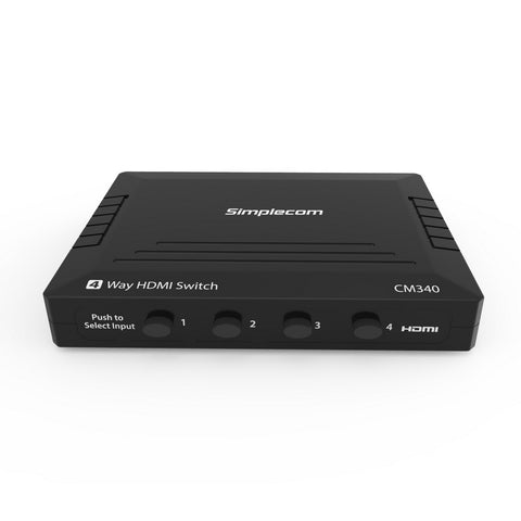 Mechanical 4 Way Manual Push Button Hdmi Switch Box 4 Port 4K