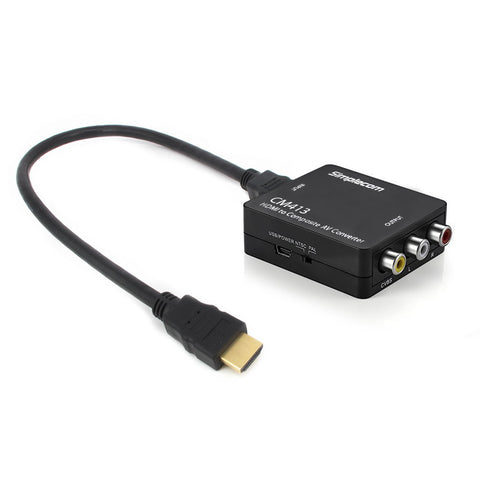 Hdmi To Composite Av Cvbs 3Rca Video Converter 1080P Downscaling