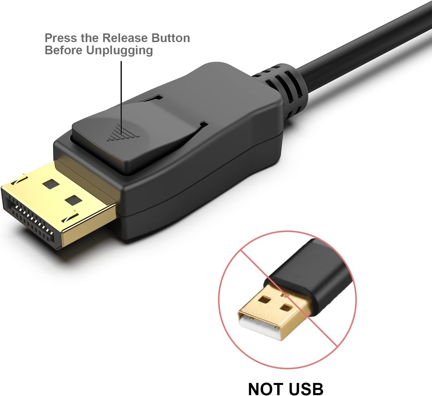 DisplayPort to DisplayPort  8K @ 60Hz Cable 1.8m