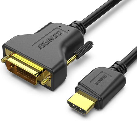 High-Speed HDMI to DVI-D 24+1 Bi-Directional Adapter Cable