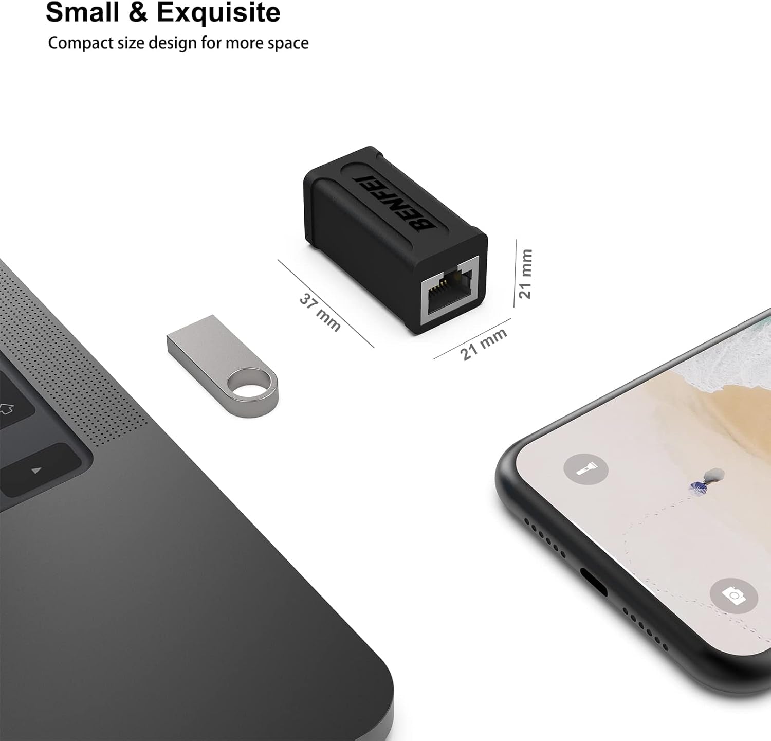 RJ45 Ethernet Coupler - Cat7/Cat6/Cat5e Connector