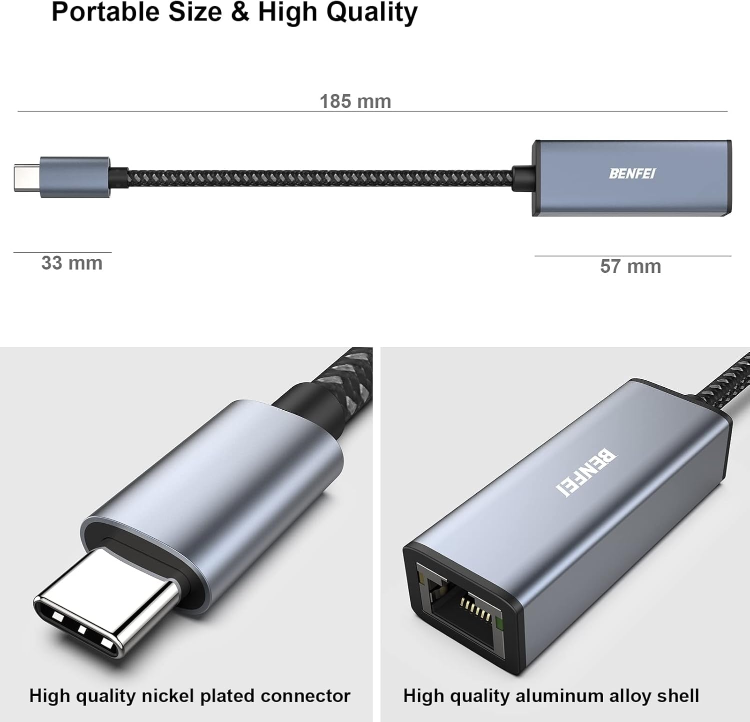 USB-C to Ethernet Adapter (Thunderbolt 3 to RJ45)