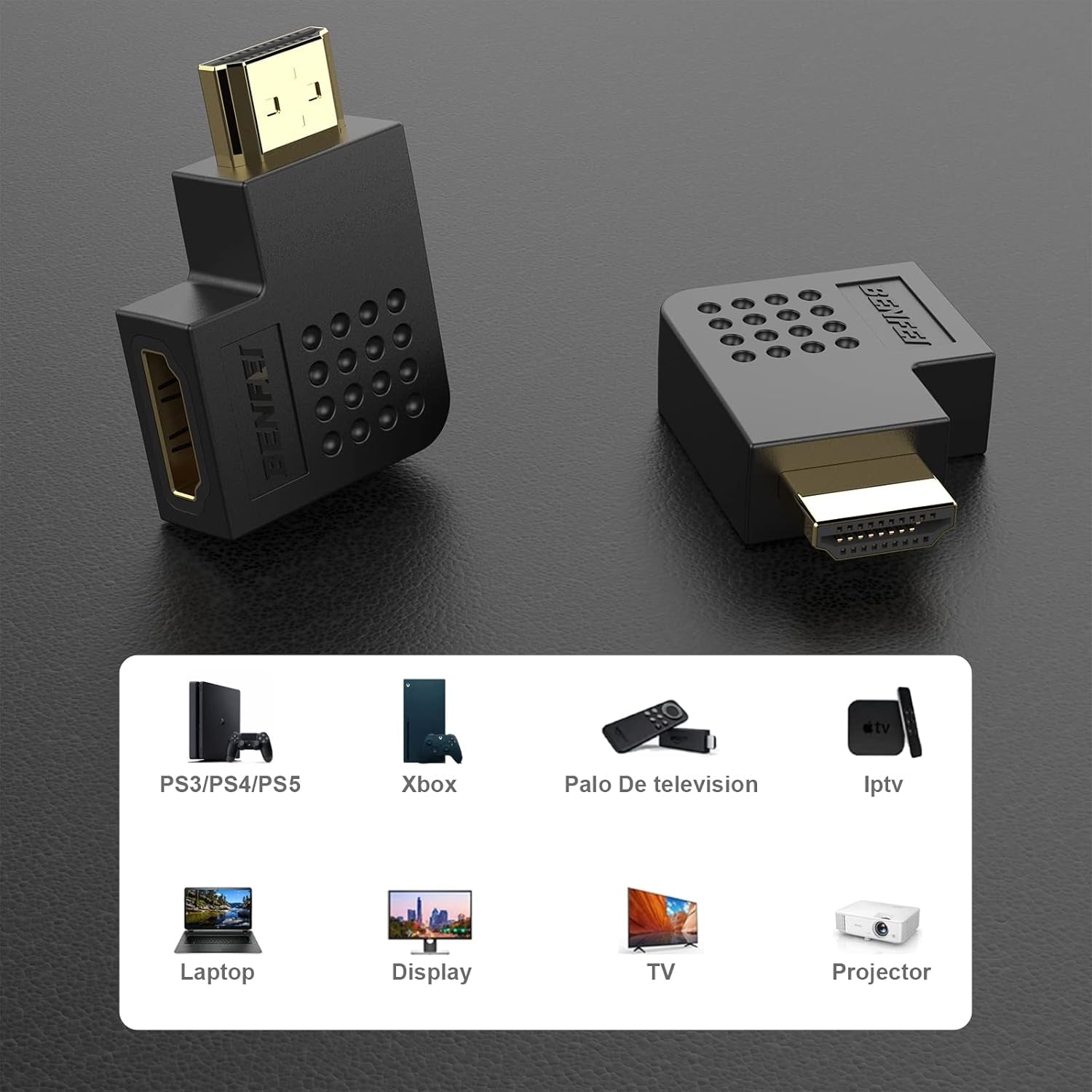 HDMI Male to Female Right Angle 90 Degree Adapter