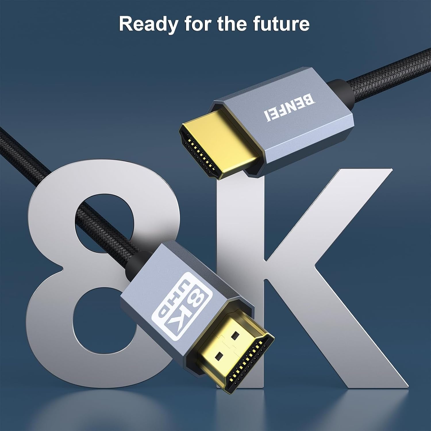 8K HDMI to HDMI Cable, Nylon Braided 1.8m