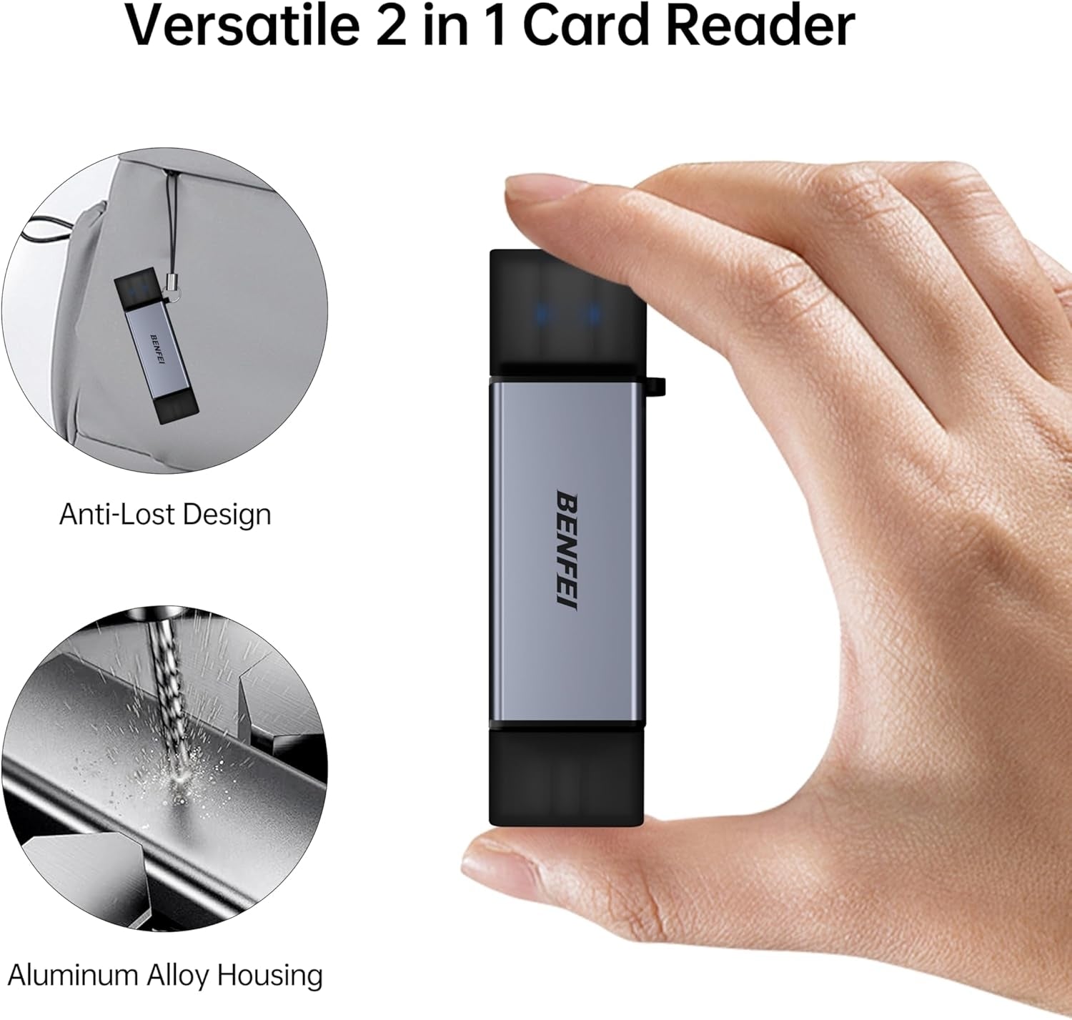 SD Card Reader, USB C to SD Micro SD Card Memory Card  Adapter