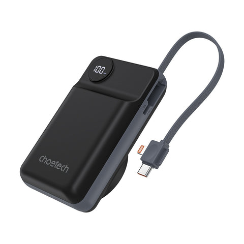 Black 20,000mAh Wireless Power Bank - USB-A & USB-C Fast Charge