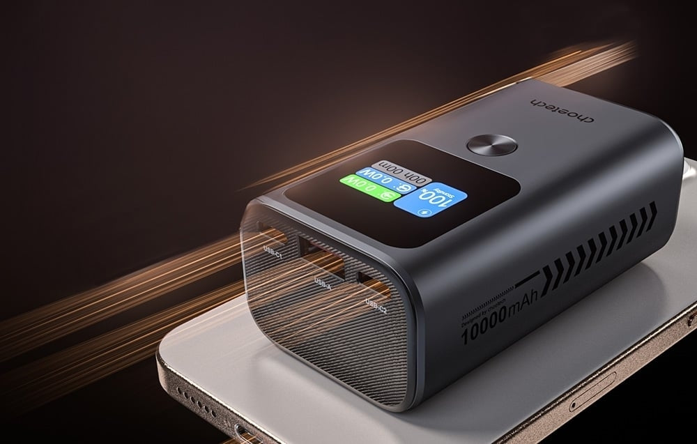 Sleek 10000mAh PD30W Power Bank - USB-A & USB-C