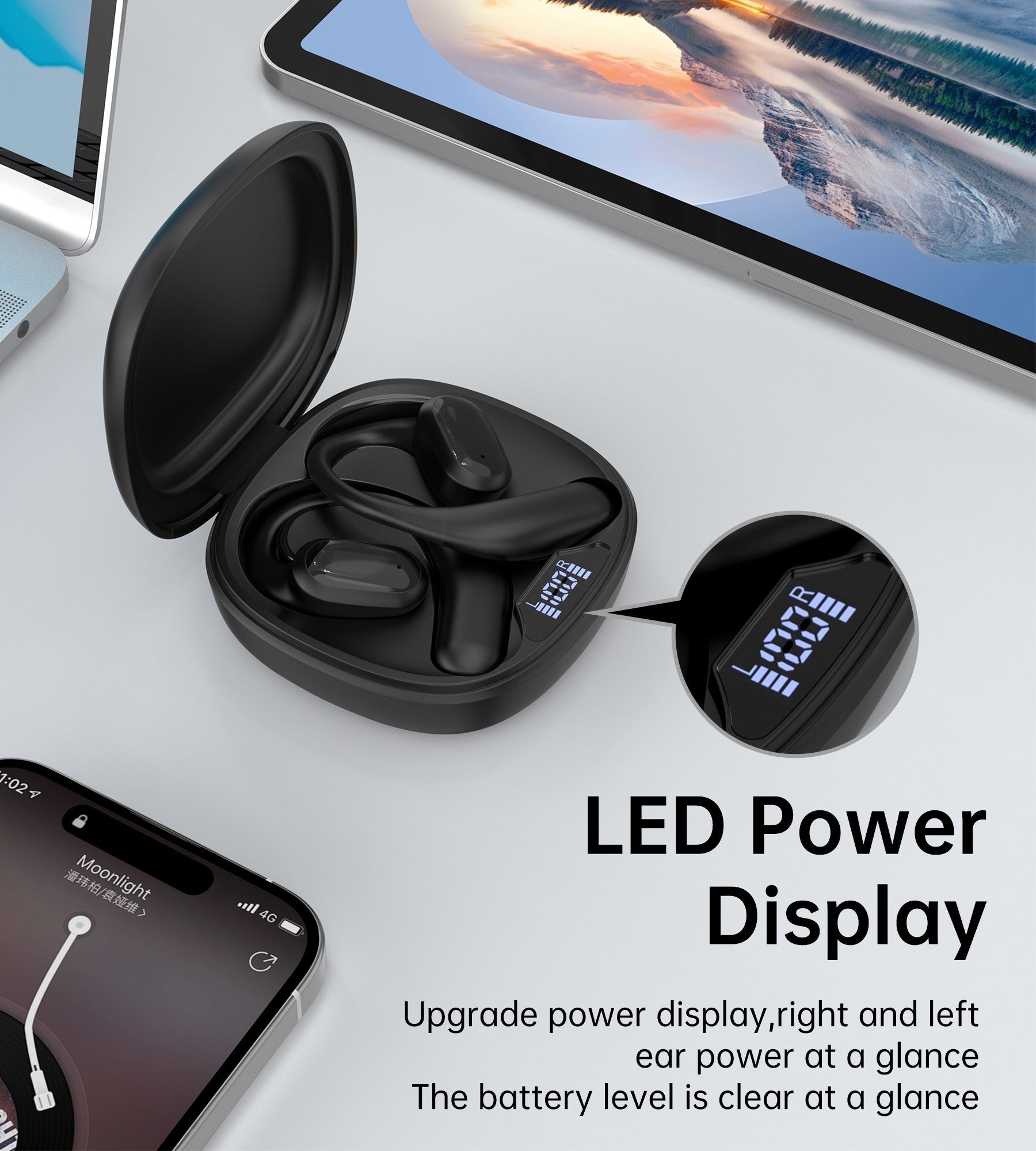 Painless New Concept Bluetooth Earbuds TWS Black