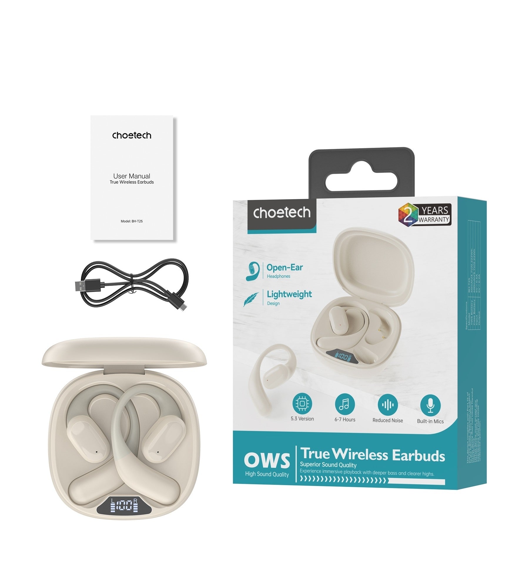 Painless New Concept Bluetooth Earbuds TWS White