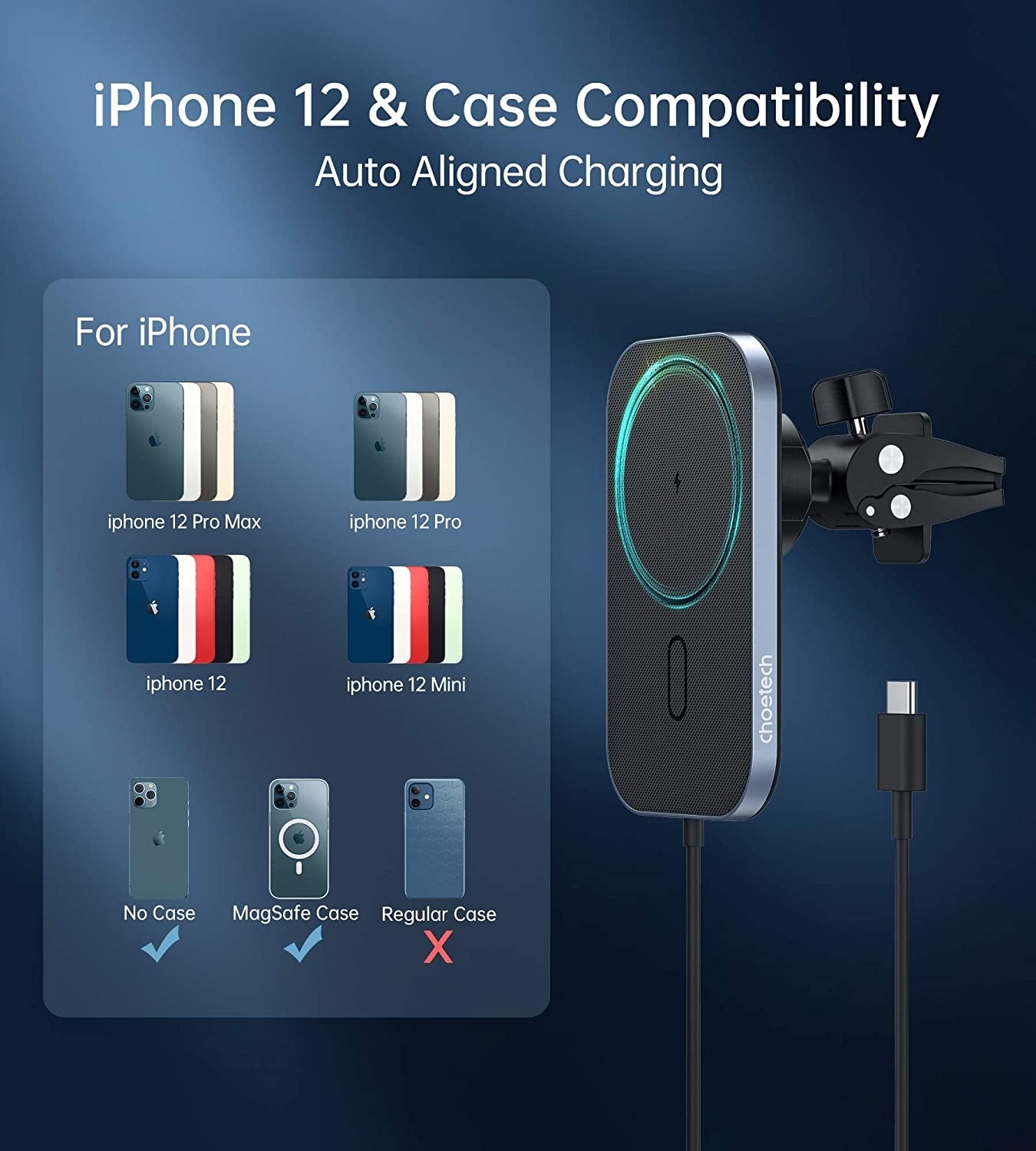 Magleap Magnetic Wireless Car Charger For Iphone 12