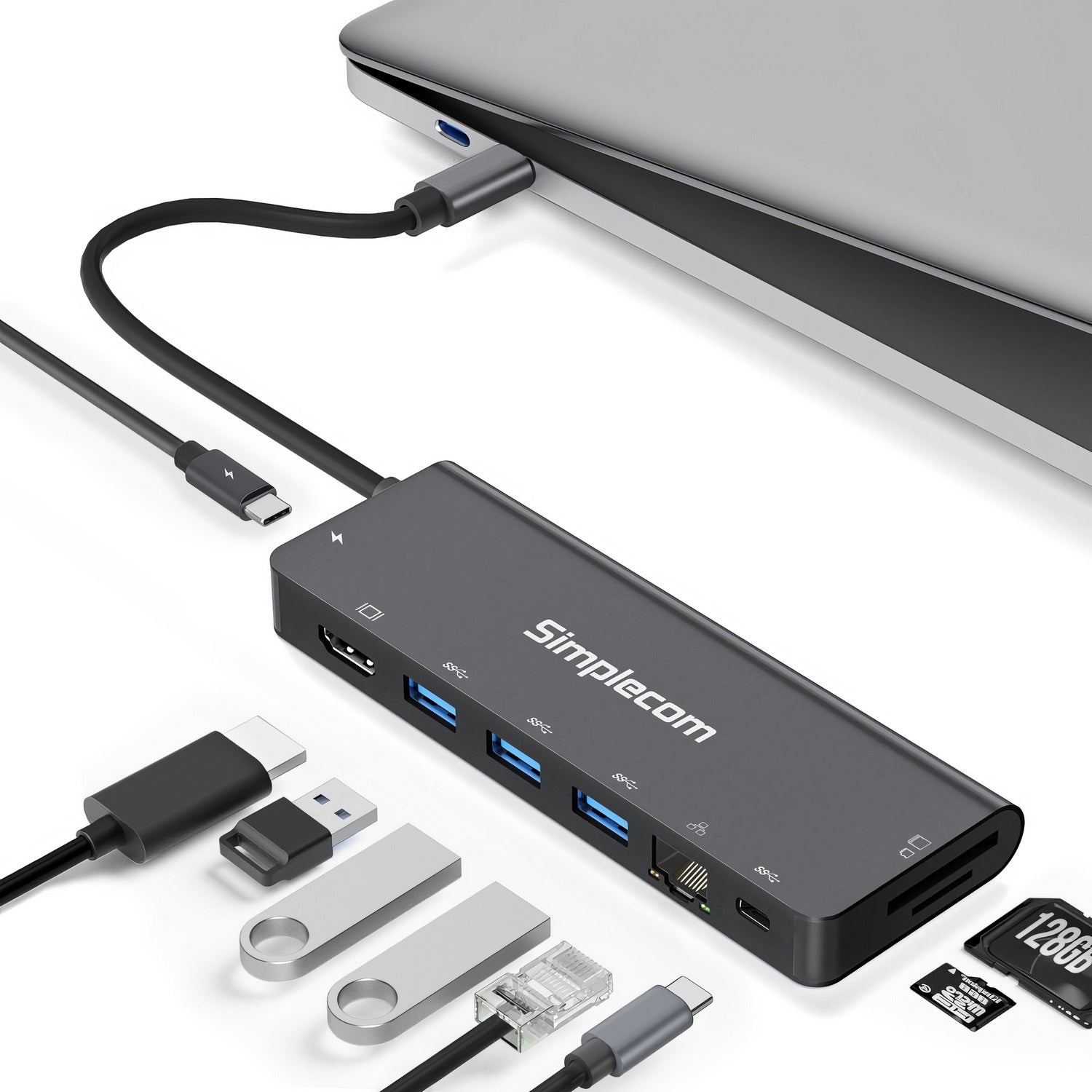 CHT590 USB-C SuperSpeed 9-in-1 Multiport Docking Station HDMI 2.0