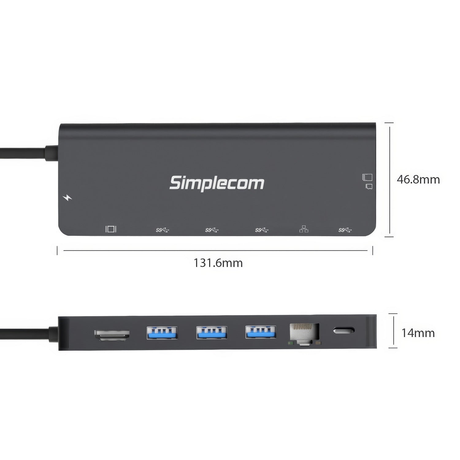 CHT590 USB-C SuperSpeed 9-in-1 Multiport Docking Station HDMI 2.0