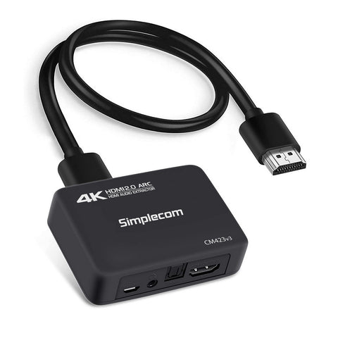 HDMI 2.0 Audio Extractor - Optical SPDIF & 3.5mm Stereo, ARC 4K@60Hz