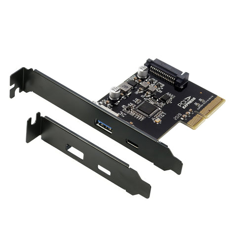 PCIe to USB 3.2 Gen II Expansion Card - Dual USB-C & USB-A Ports