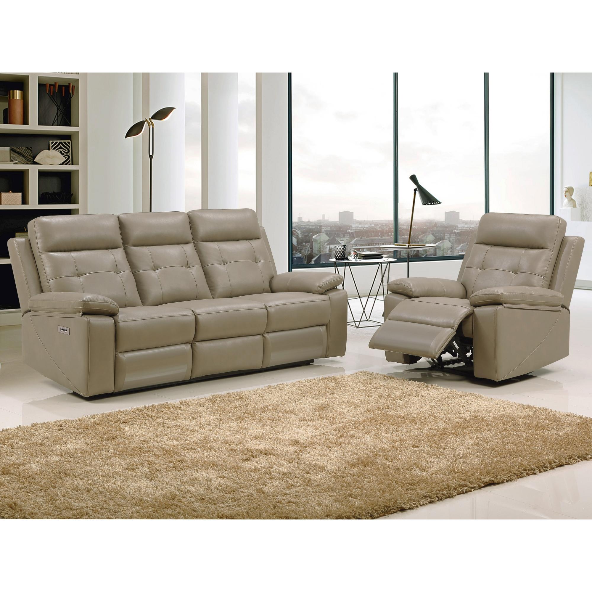 3 + 2 Seater Electric Recliner Sofa Genuine Leather Home Theater Lounge