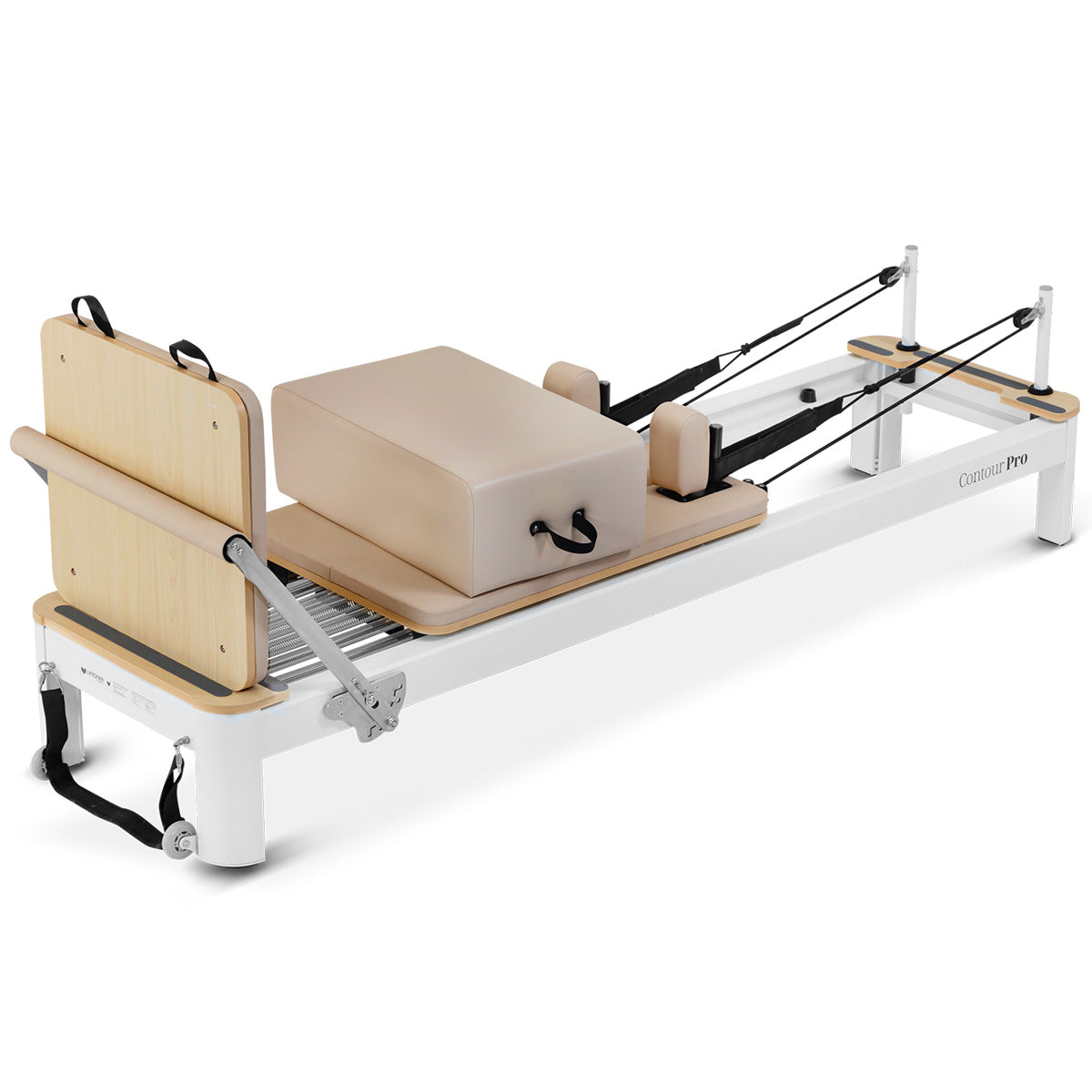 Fitness Contour Pro Aluminum Pilates Reformer Bed Set (Beige)