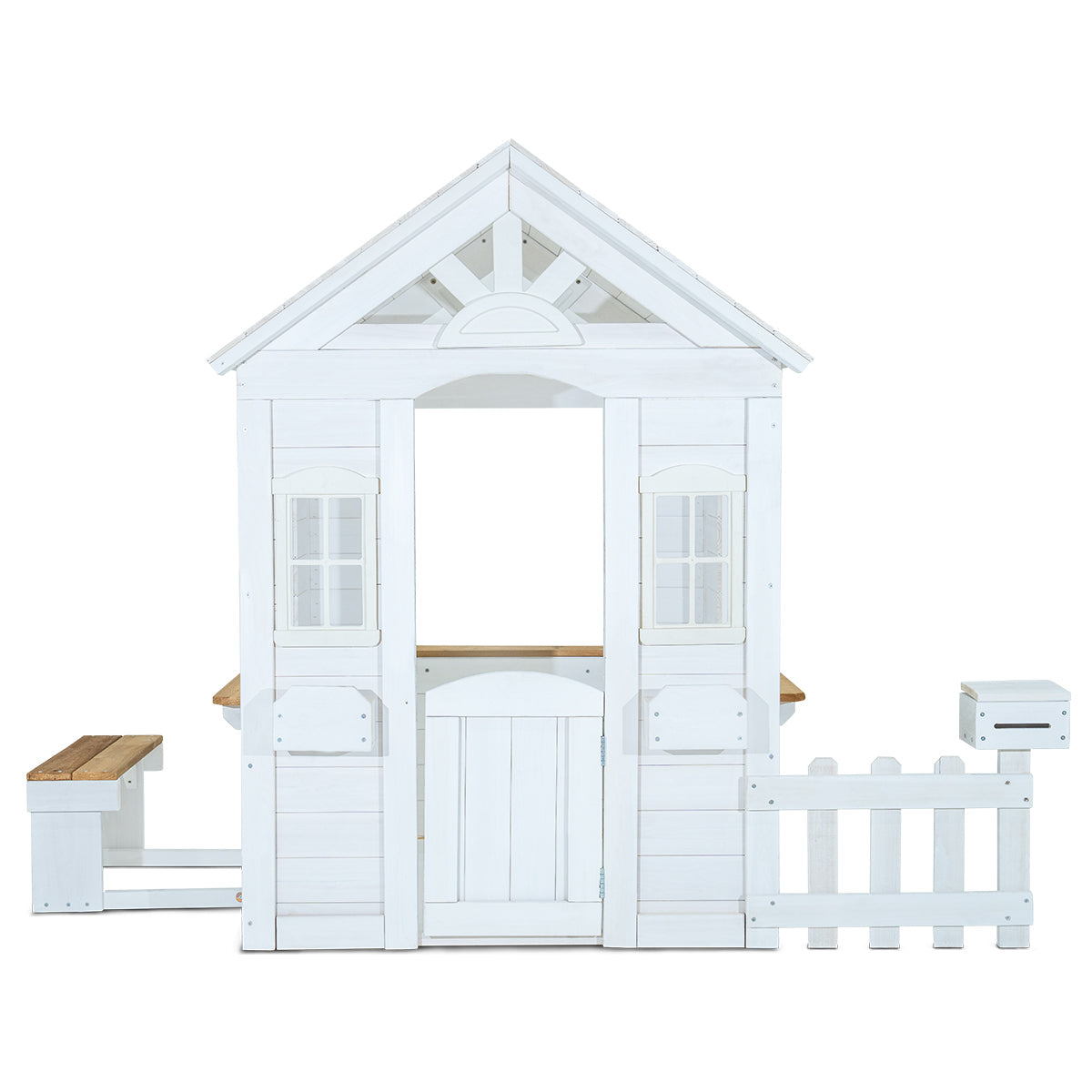 Kids Teddy V2 Cubby House White