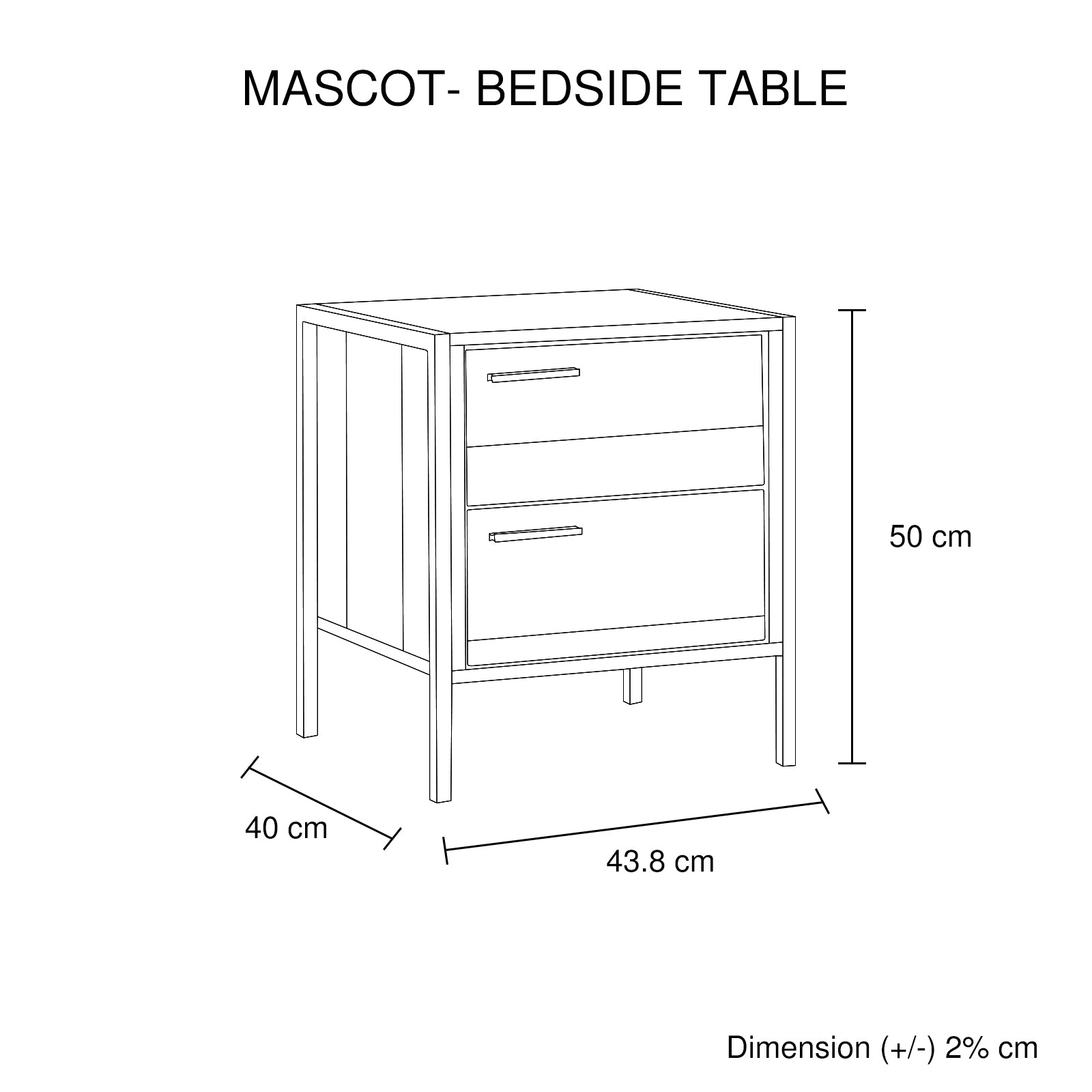 Durable 4-Piece Bedroom Suite - Particle Board, Metal Legs, Oak