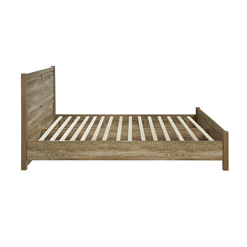 Double Size Bed Frame Natural Wood like MDF in Oak Colour