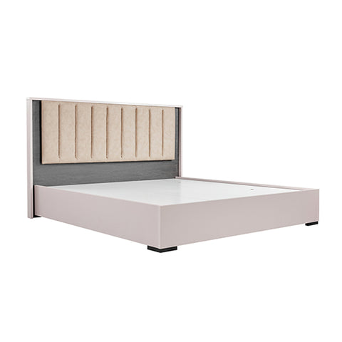 Queen Bed Frame with LED Headboard - Champagne