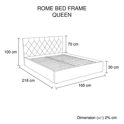 Modern Gas Lift Queen Storage Bed with Black Fabric and Tufted Headboard