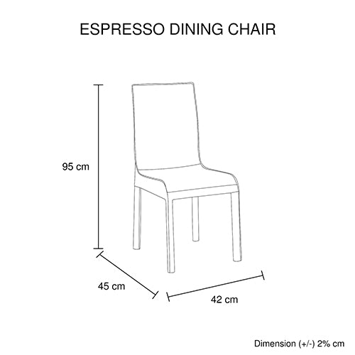 Rectangular High Gloss Dining Set: Table & 6 Black Chairs