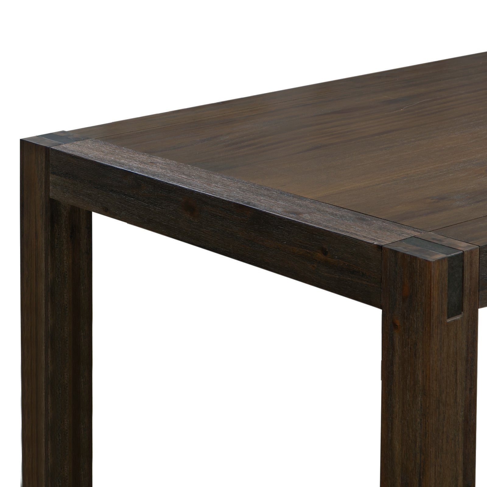 Dining Table 180Cm Medium Size With Solid Acacia Wooden Base In Chocolate