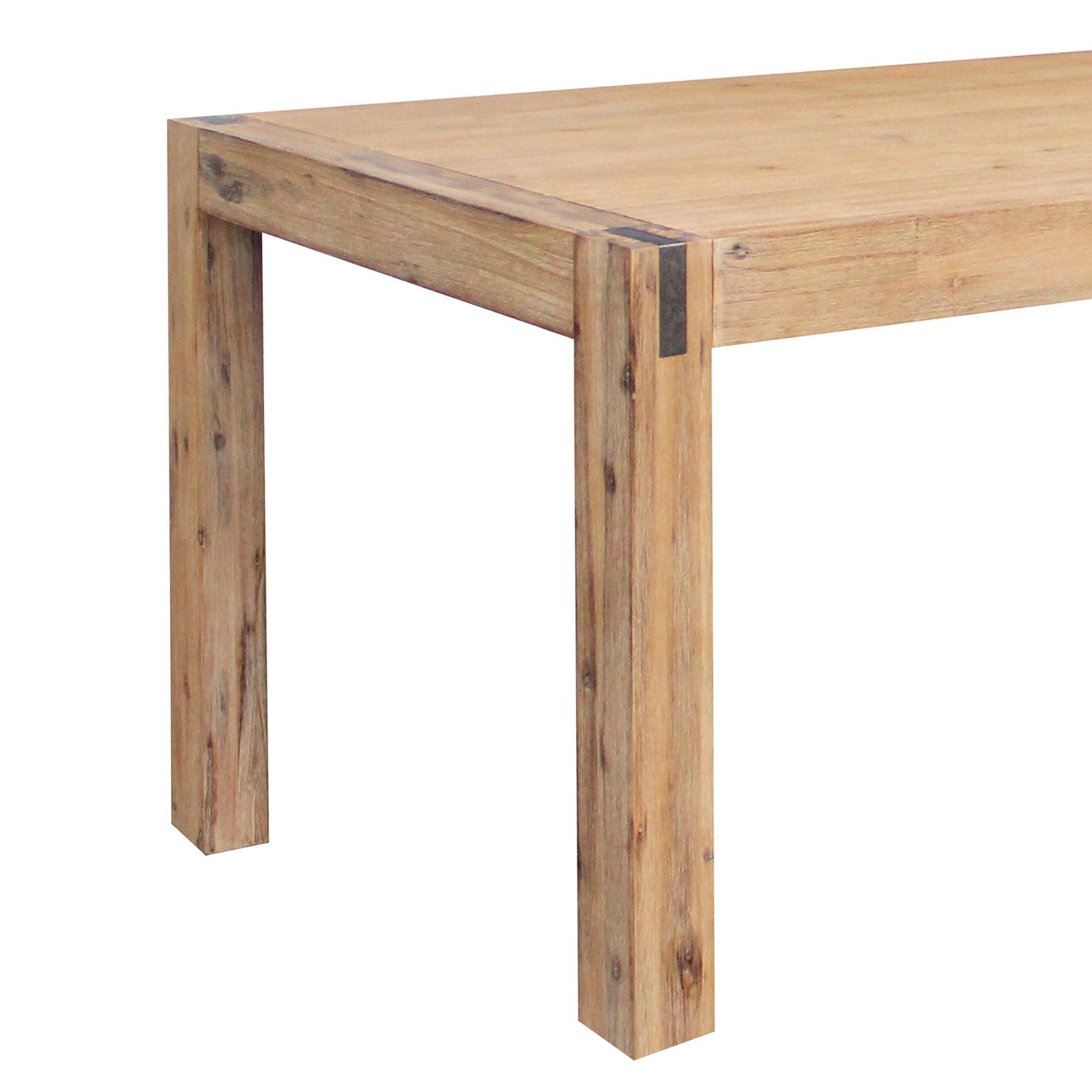 Dining Table 210Cm Large Size With Solid Acacia Wooden Base In Oak