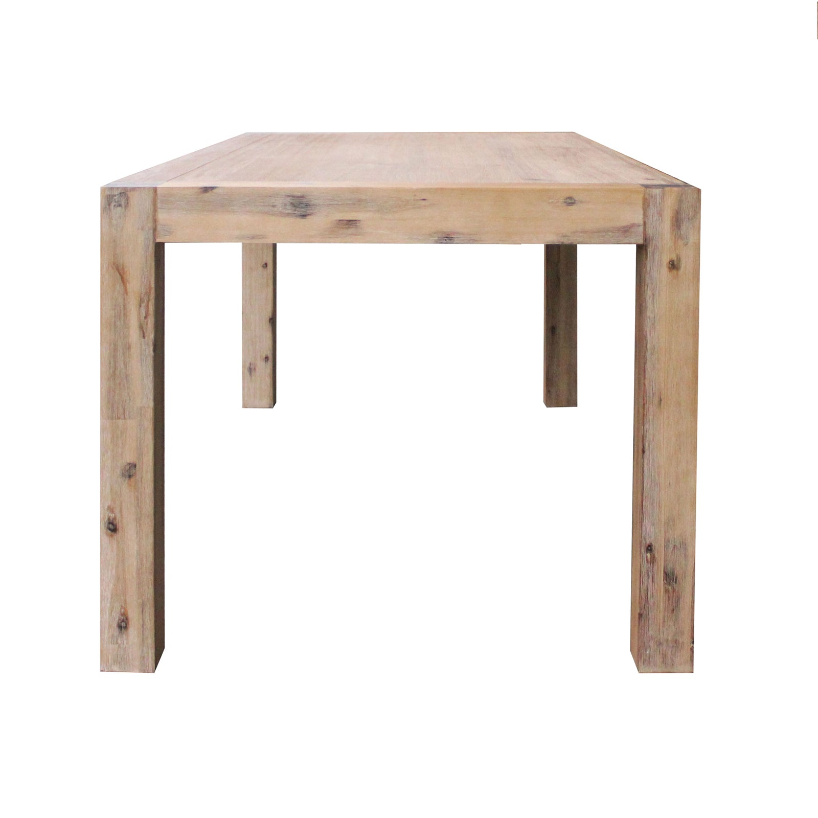 Dining Table 210Cm Large Size With Solid Acacia Wooden Base In Oak