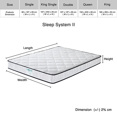 King Size Mattress In 6 Turn Pocket Coil Spring And Foam Best Value