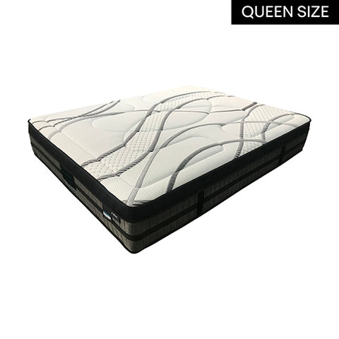 Queen Mattress Pocket Coil Spring Foam Firm Bed 32Cm Thick