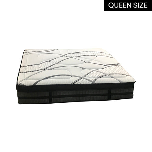 Queen Mattress Pocket Coil Spring Foam Firm Bed 32Cm Thick