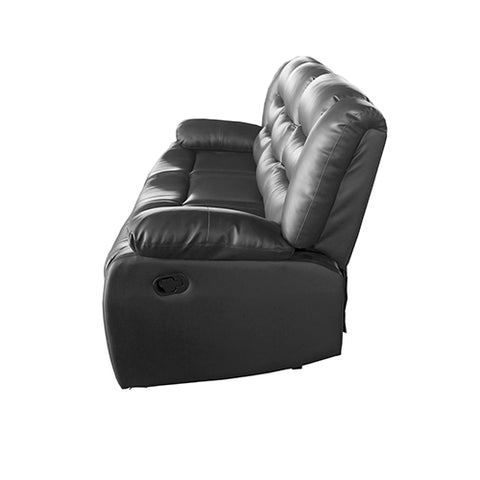 Luxurious Recliner Pu Leather 3R sofa-Black