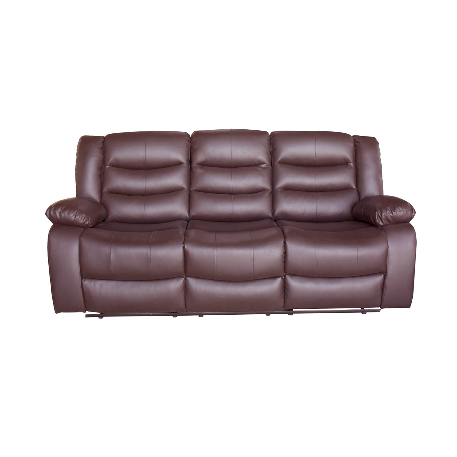 3+2 Seater Recliner Sofa In Leather Lounge Couch In Brown