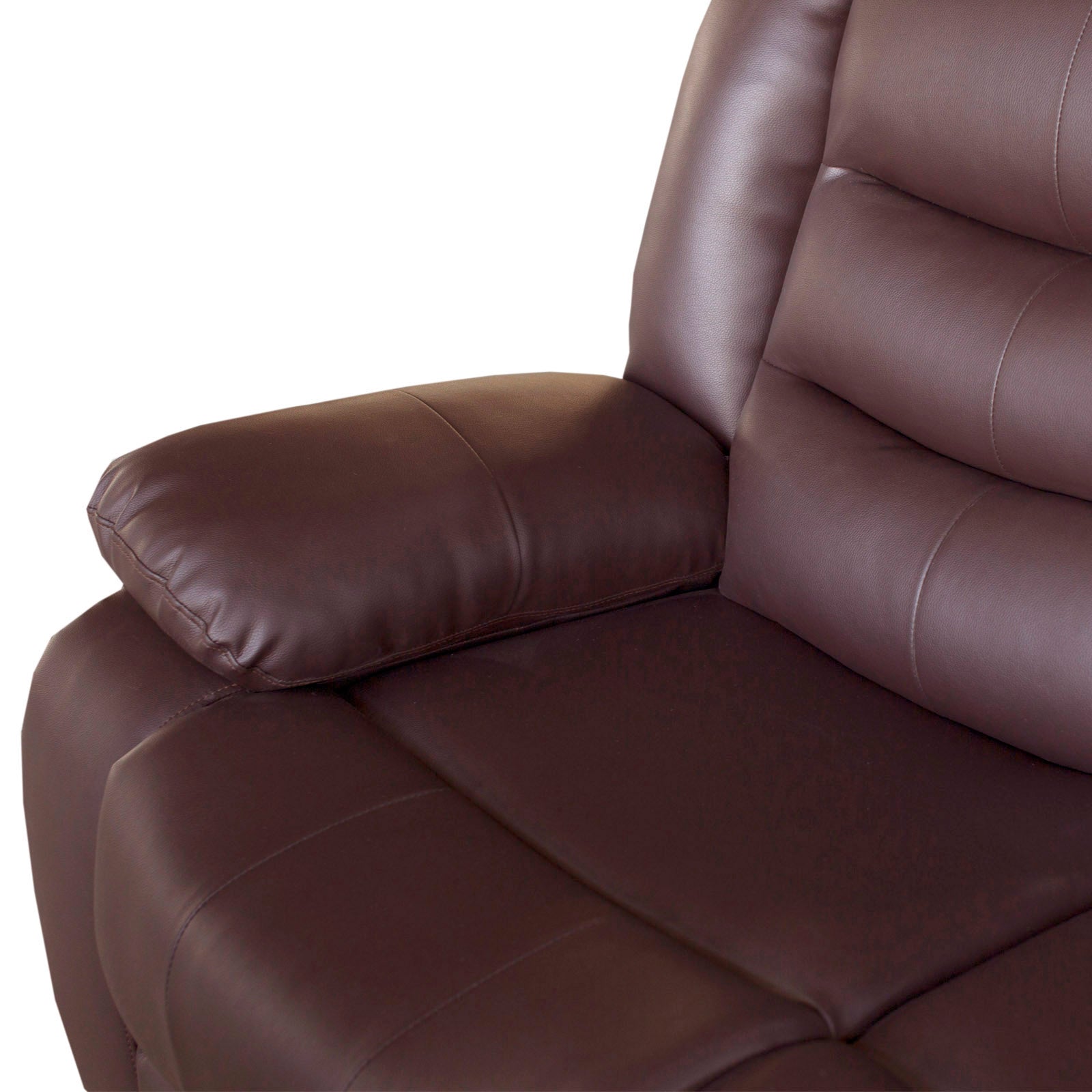 3+2 Seater Recliner Sofa In Leather Lounge Couch In Brown