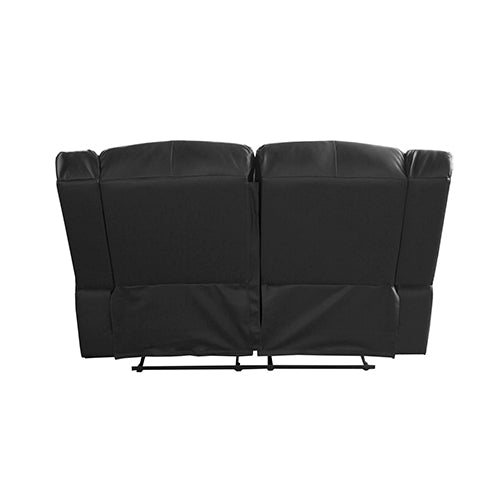 Recliner Sofa In Faux Leather Lounge Couch In Black