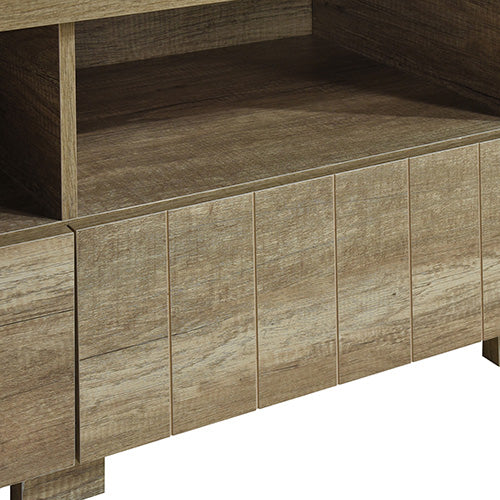 Oak Tv Cabinet Entertainment Unit With 3 Drawers And Shelf