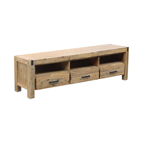 Oak Tv Cabinet With 3 Drawers And Shelf