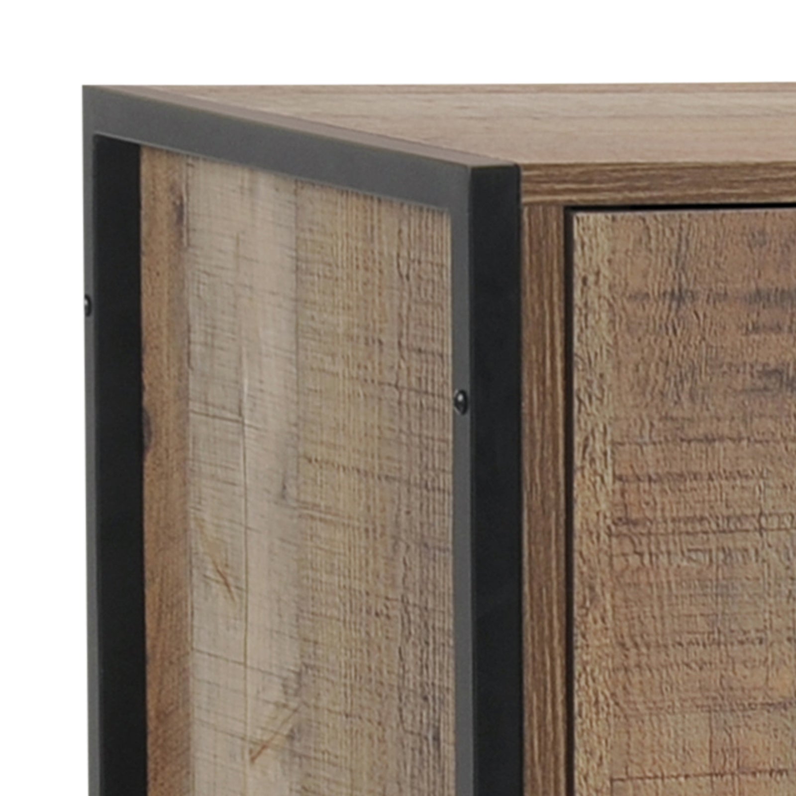 Oak Wine Cabinet With 2 Storage And Open Shelves