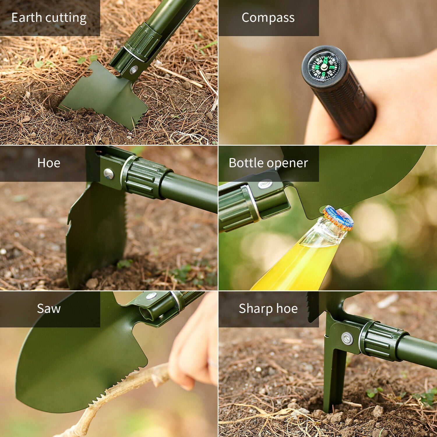 Compact Survival Spade With Compass