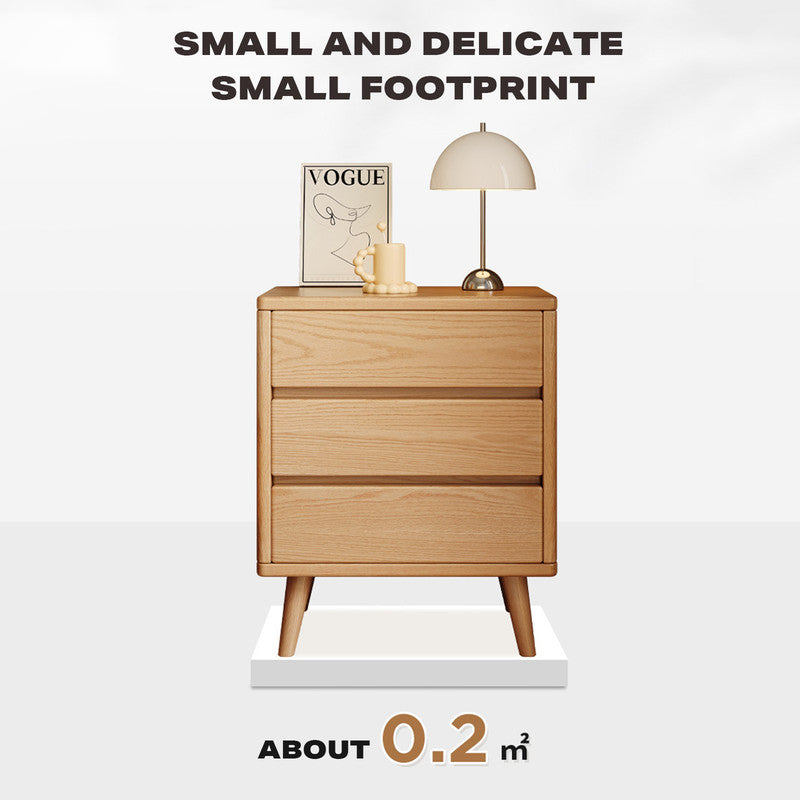 Elegant 3-Drawer Bedside Table Nightstand