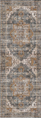 Elegant Cezanne Rabbit Grey-Gold Rug - 80x400