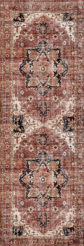 Stylish Cezanne Terracotta Vintage Rug - 80x500