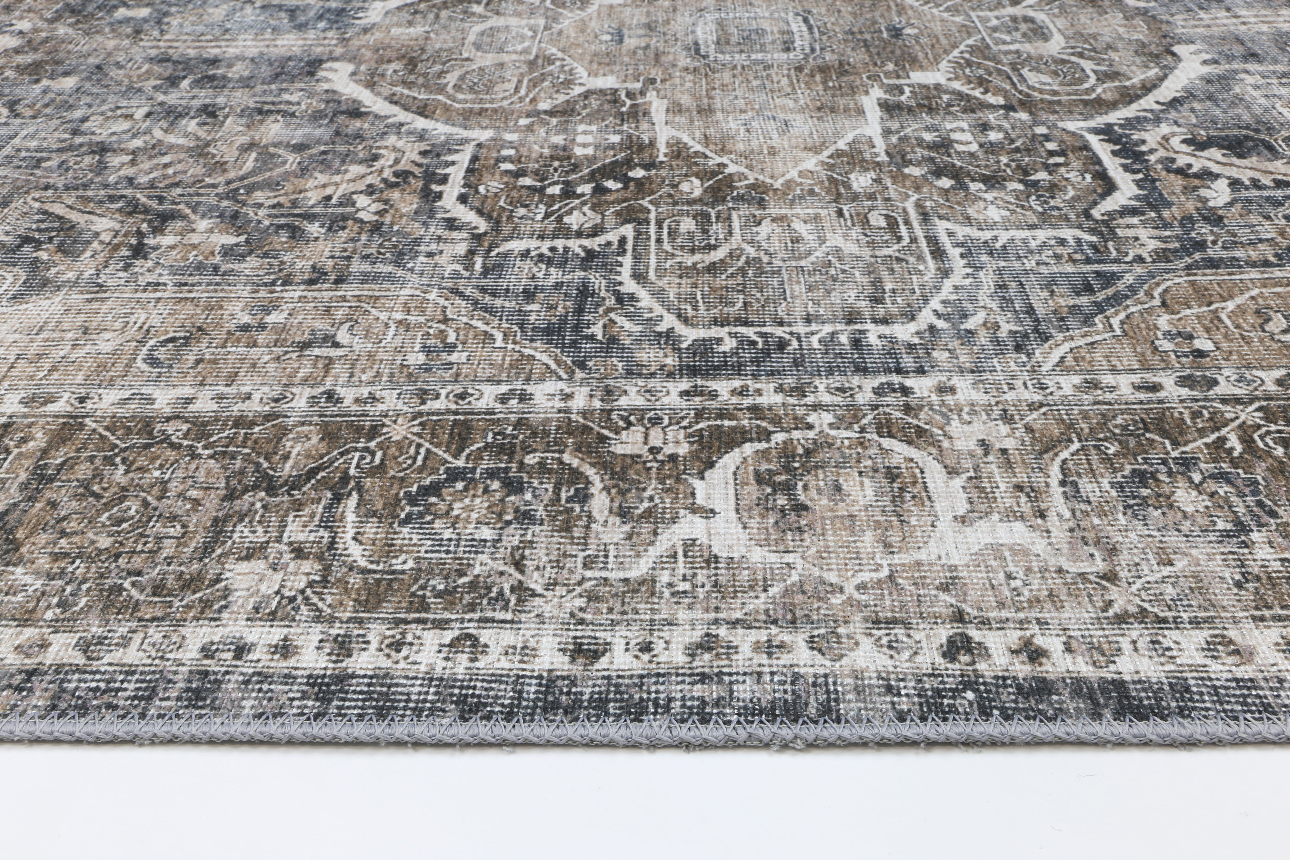 Sleek Kendra Ash Vintage Rug - 80x500