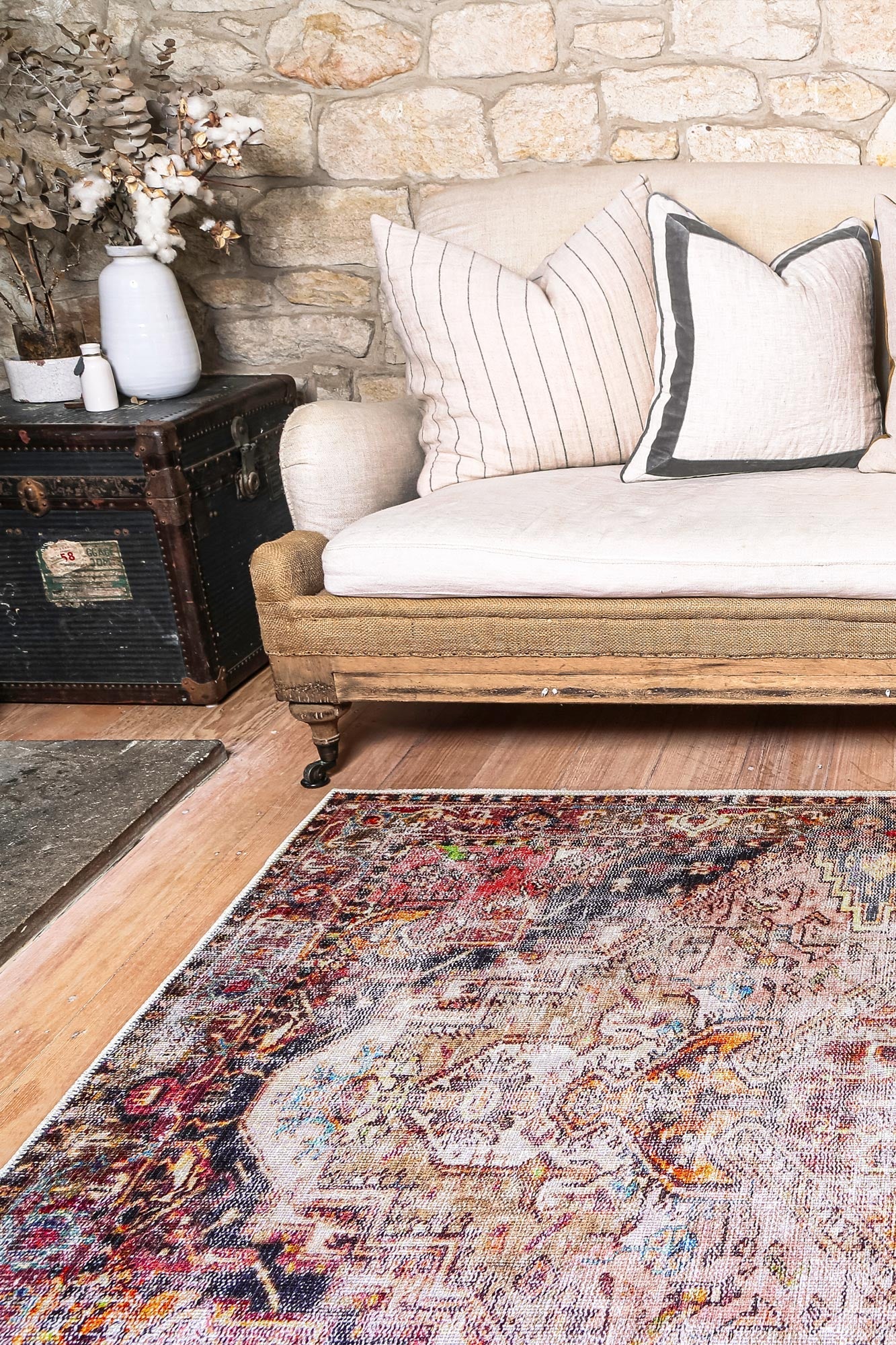 Modern Ernest Multi Vintage Rug - 160x230