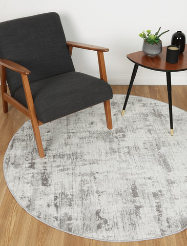 Sleek Alfred Ivory Round Rug - 160x160